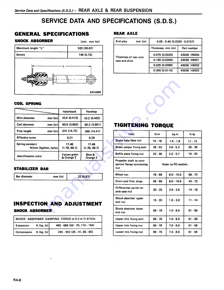 Datsun 200SX Service Manual Download Page 297