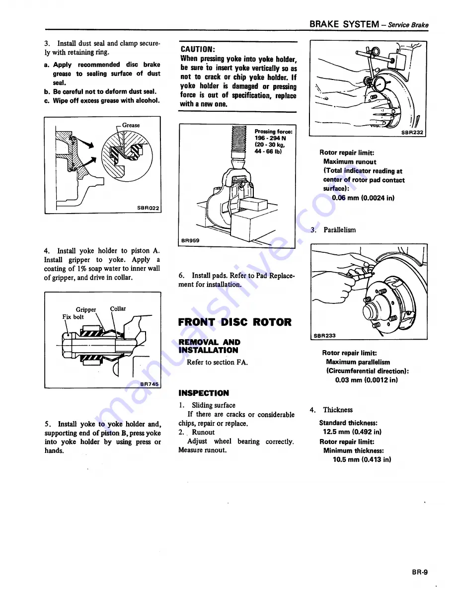 Datsun 200SX Service Manual Download Page 308