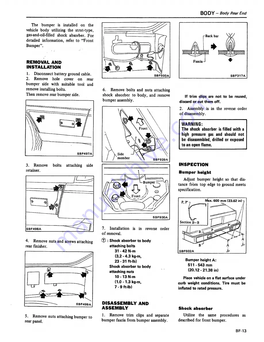 Datsun 200SX Service Manual Download Page 364