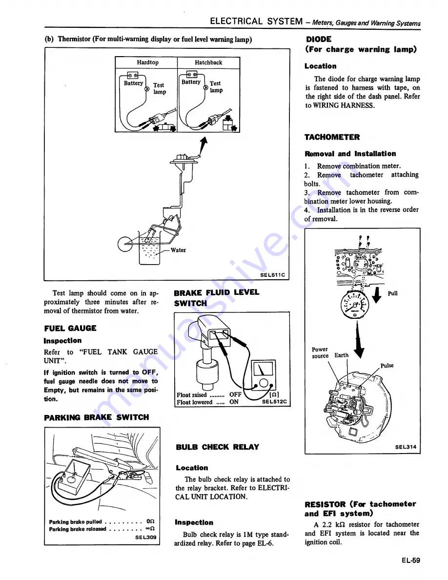 Datsun 200SX Service Manual Download Page 502