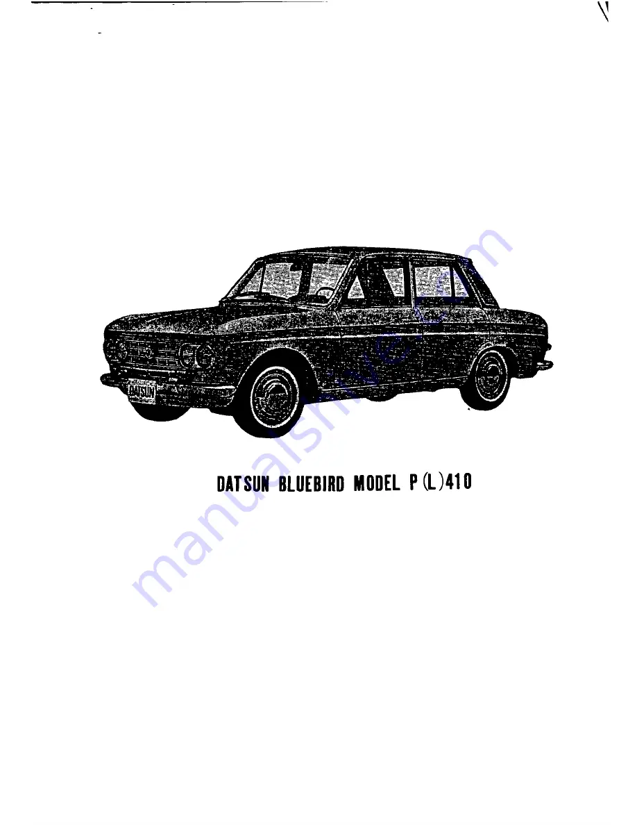 Datsun BLUEBlRD L 410 Series Service Manual Download Page 2