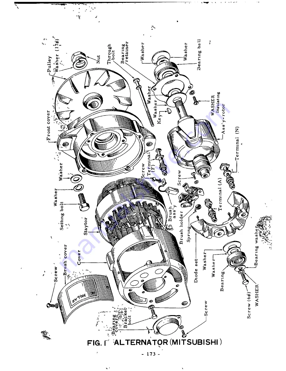 Datsun BLUEBlRD L 410 Series Service Manual Download Page 186