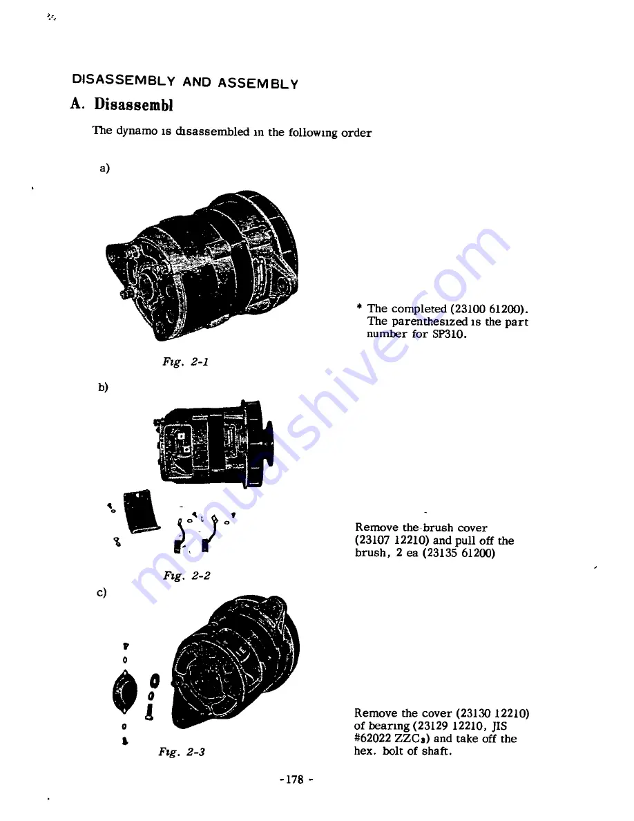 Datsun BLUEBlRD L 410 Series Service Manual Download Page 191