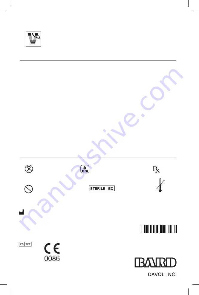 Davol BARD VENTRIO ST Instructions For Use Manual Download Page 1