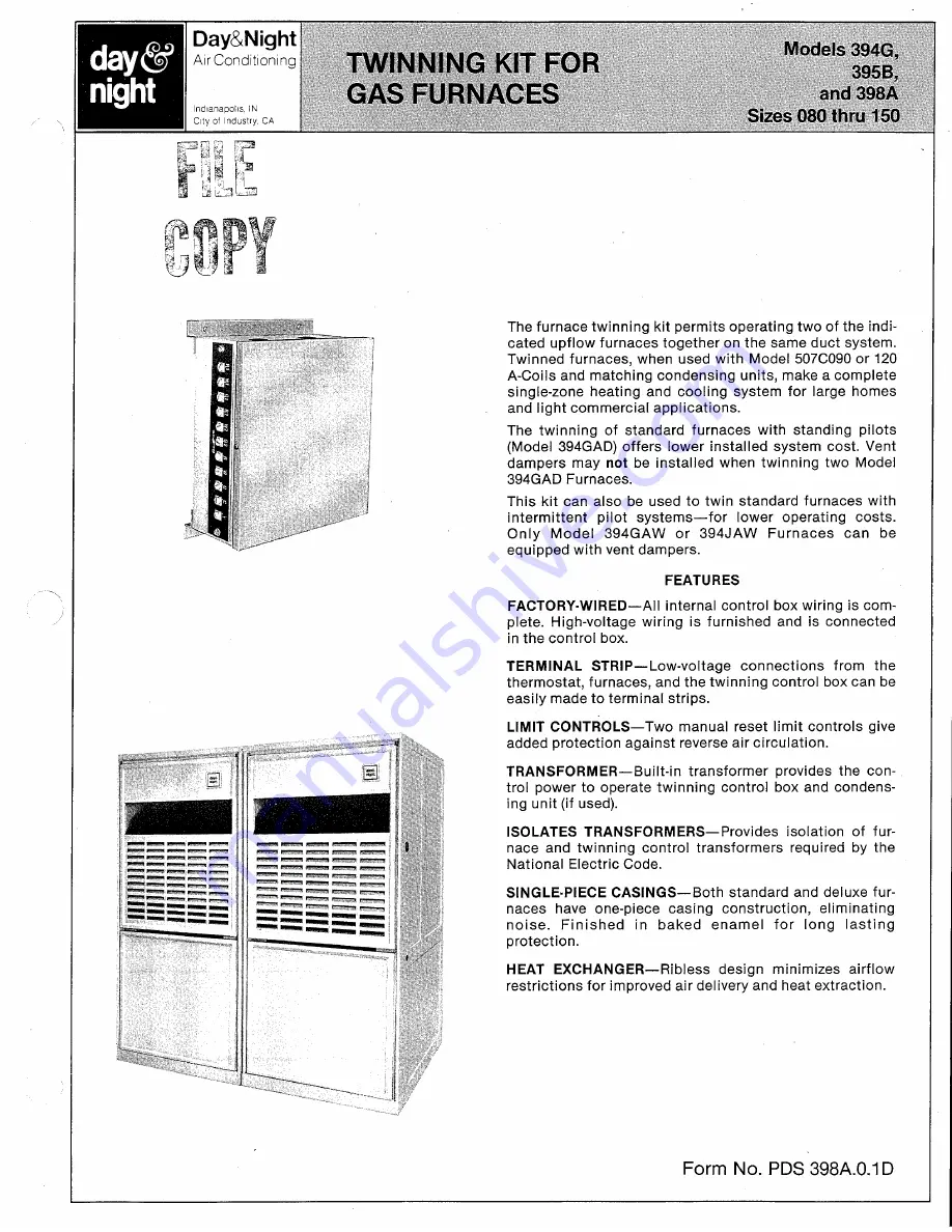 Day and Night 394G Specification Download Page 1