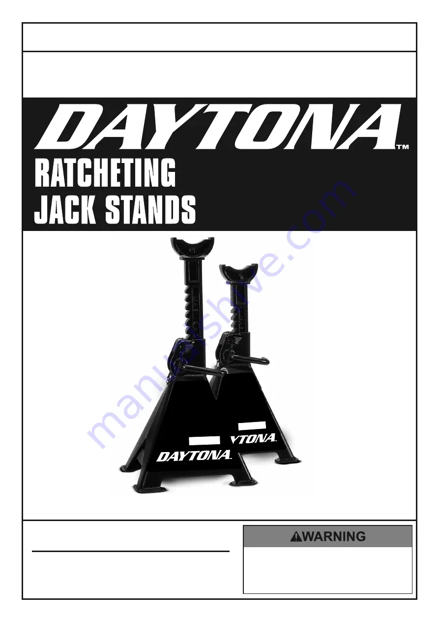 Daytona DJS3TBK Owner'S Manual & Safety Instructions Download Page 1