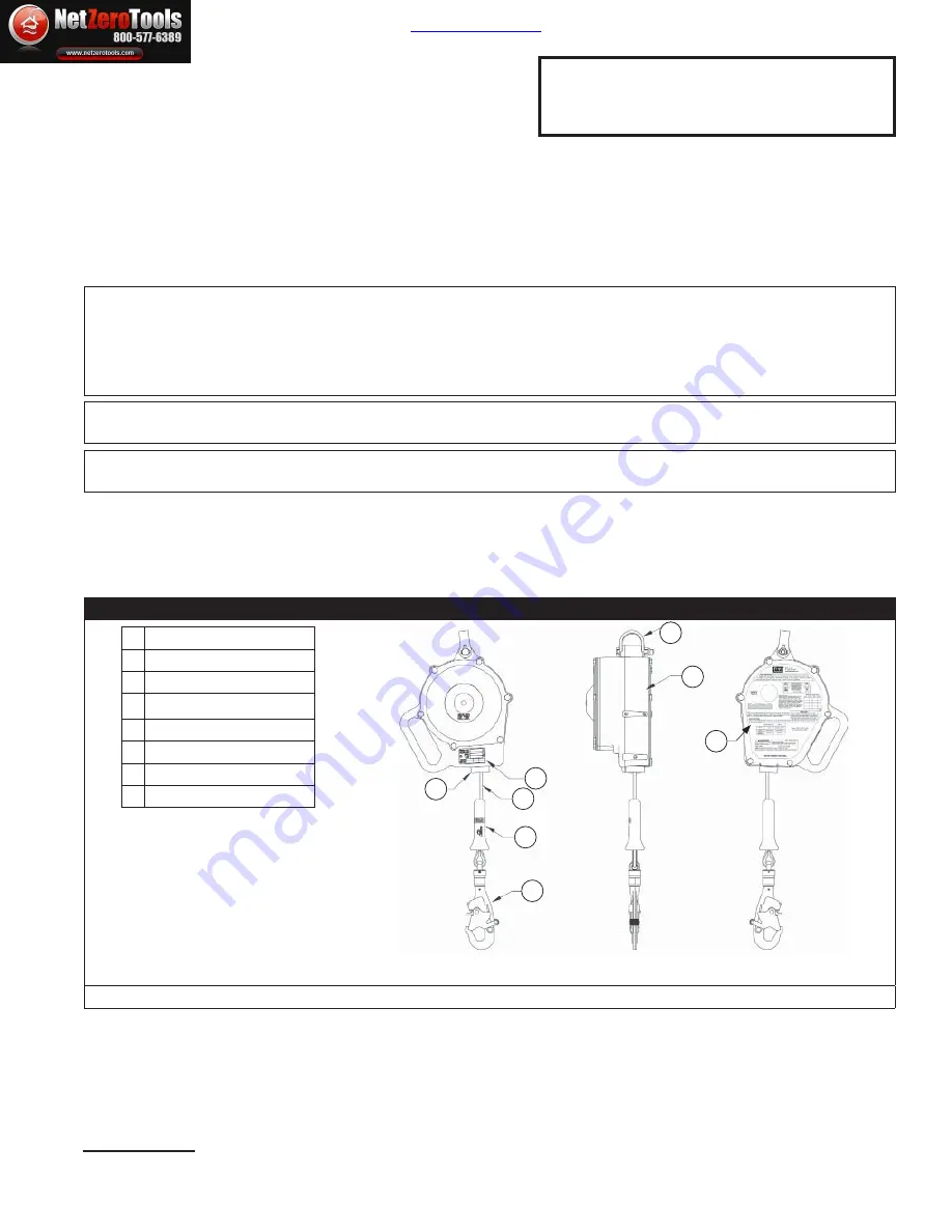 DBI SALA Sealed-Blok 3400860 User Instruction Manual Download Page 1