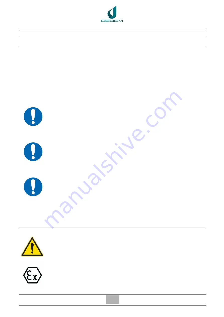 Debem KM70 Installation, Operating And Maintenance Manual Download Page 25