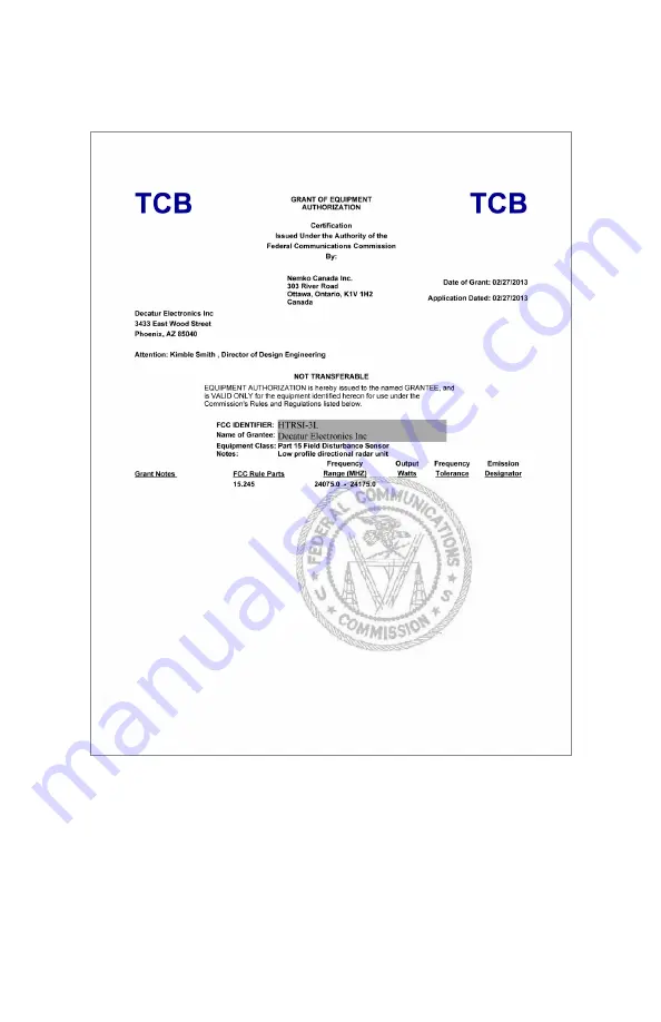 Decatur Electronics SVR DUAL User Manual Download Page 39