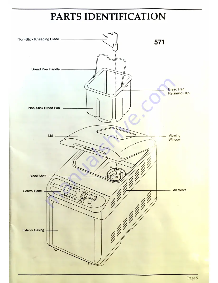 Decosonic BREAD MAGIC 571 Instruction Booklet Download Page 5