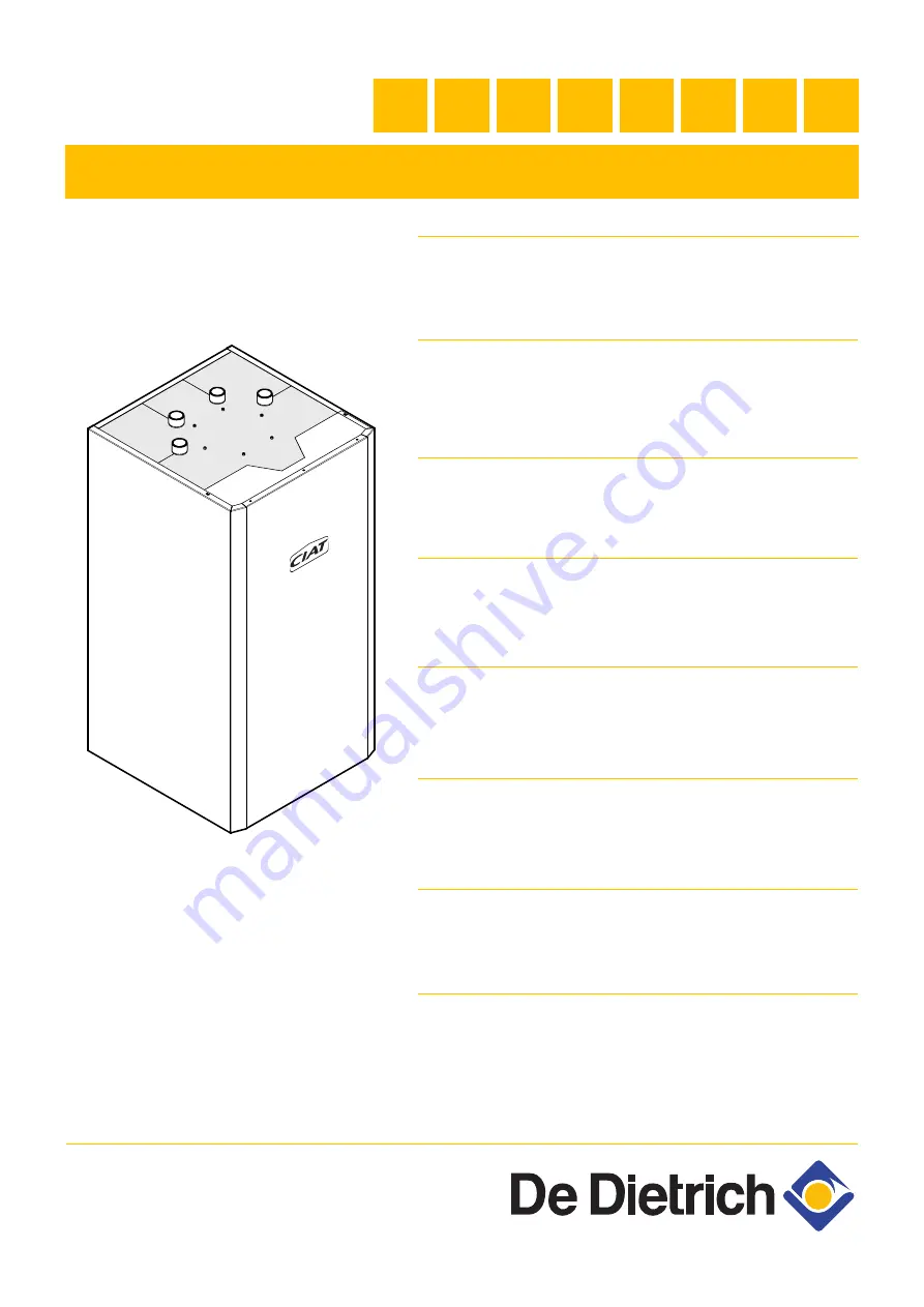 DeDietrich B 80 T Manual Download Page 1