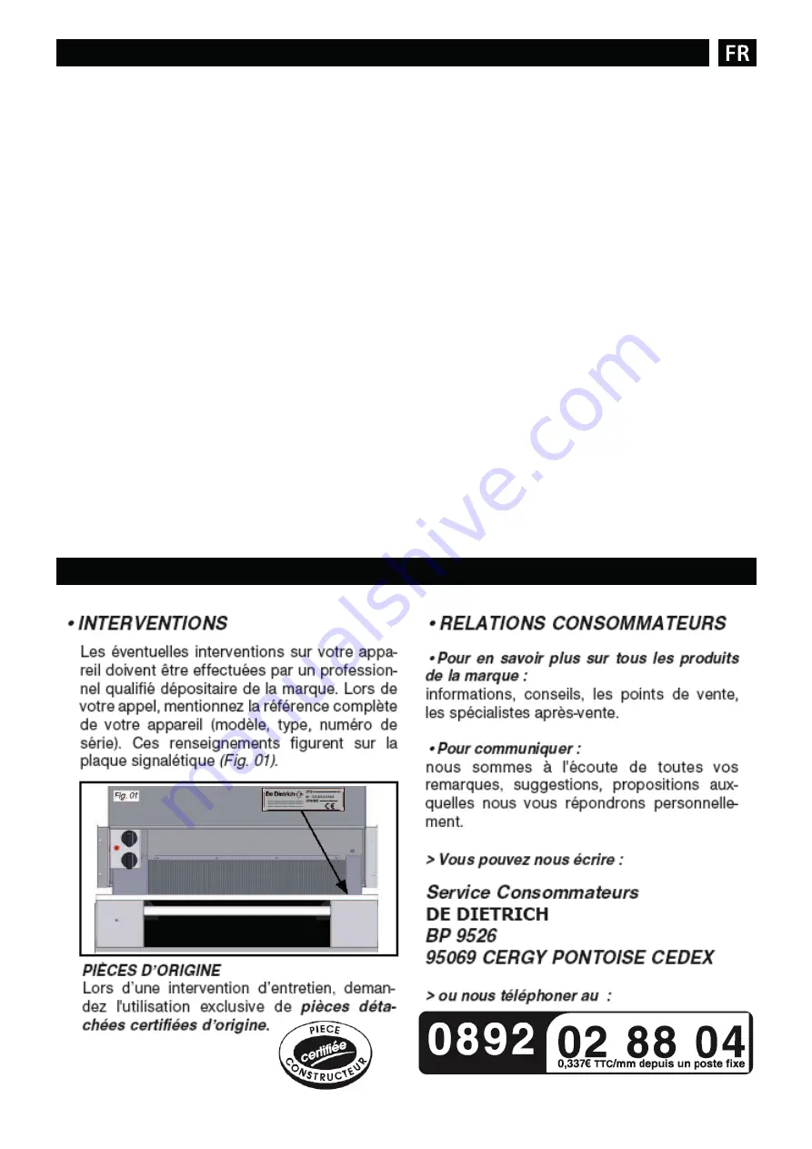 DeDietrich DWD1114/94 Manual To Installation Download Page 11