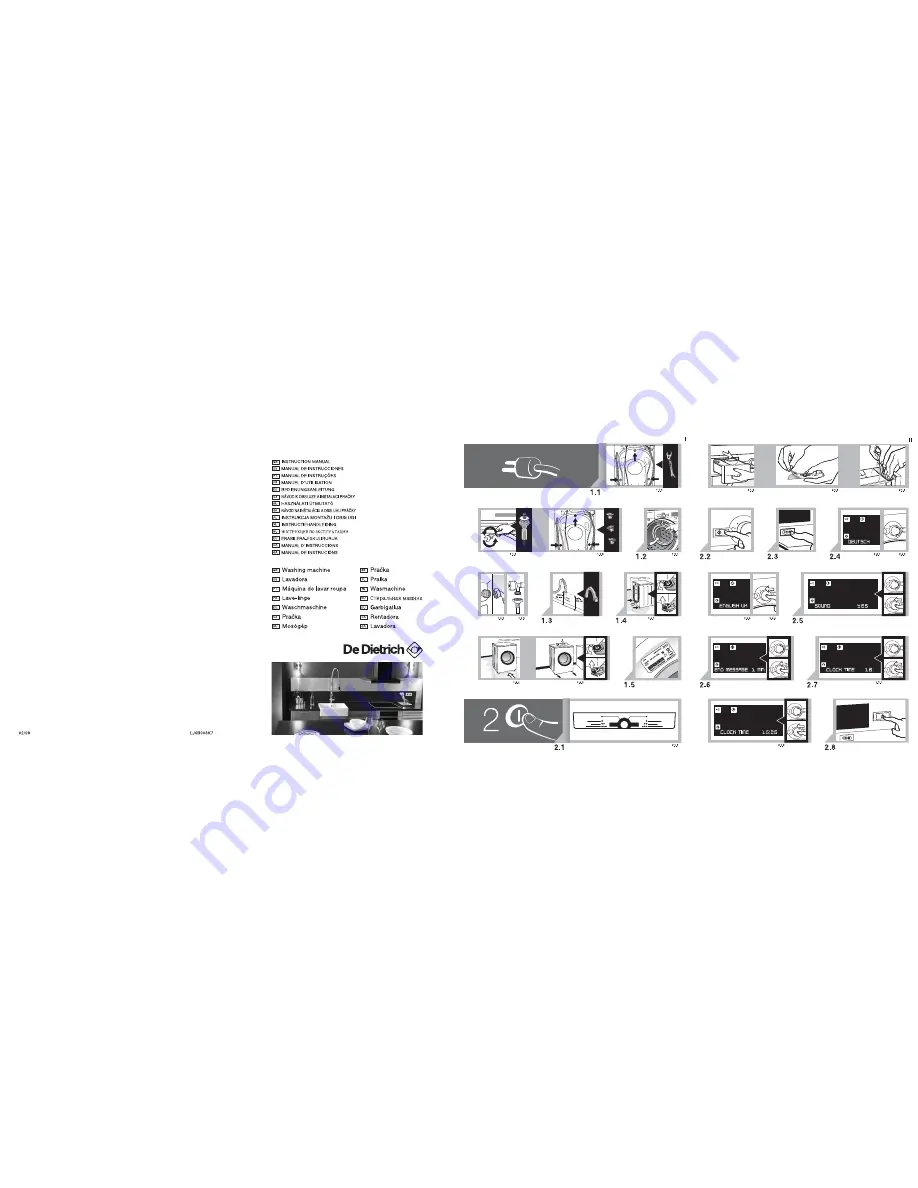 DeDietrich Washing Machine Instruction Manual Download Page 1