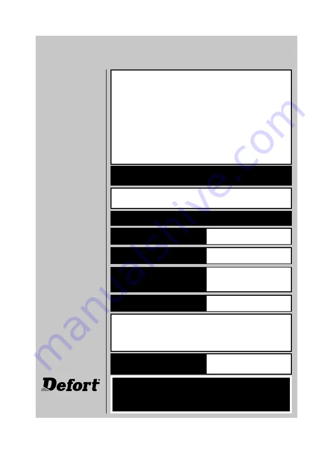 Defort 98298451 Скачать руководство пользователя страница 27