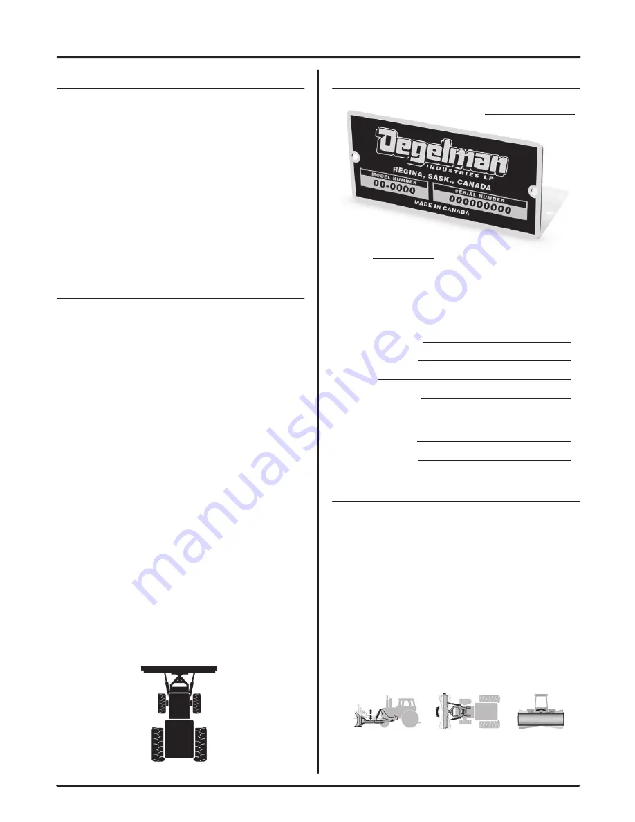 Degelman 5900 Series Operator'S Manual/Parts Catalog Download Page 5