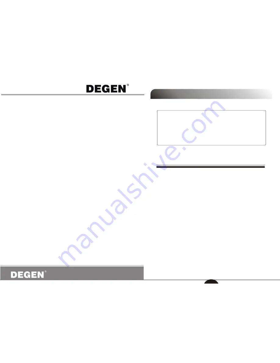 DEGEN DE108 Operating Manual Download Page 1