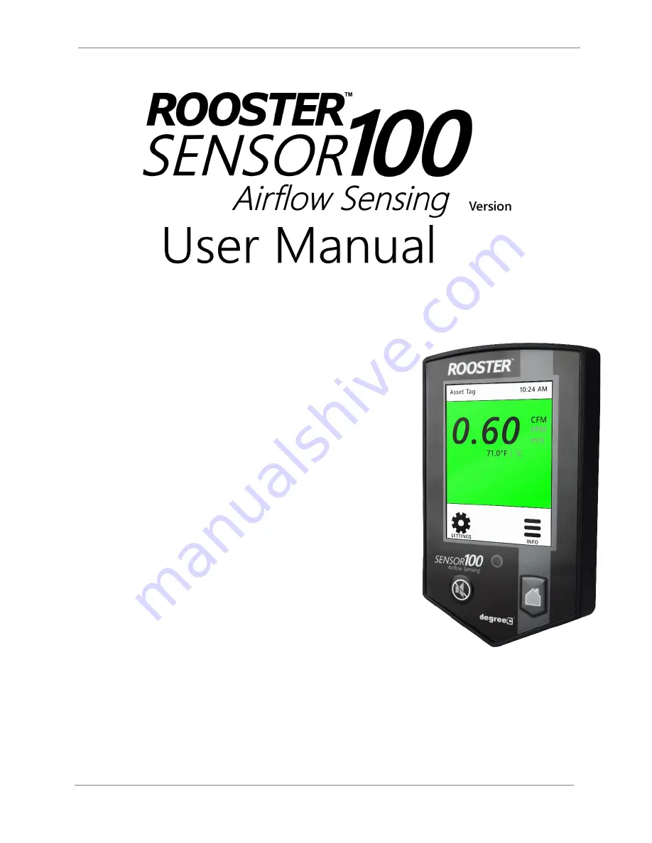 DEGREE C Rooster Sensor 100 User Manual Download Page 1