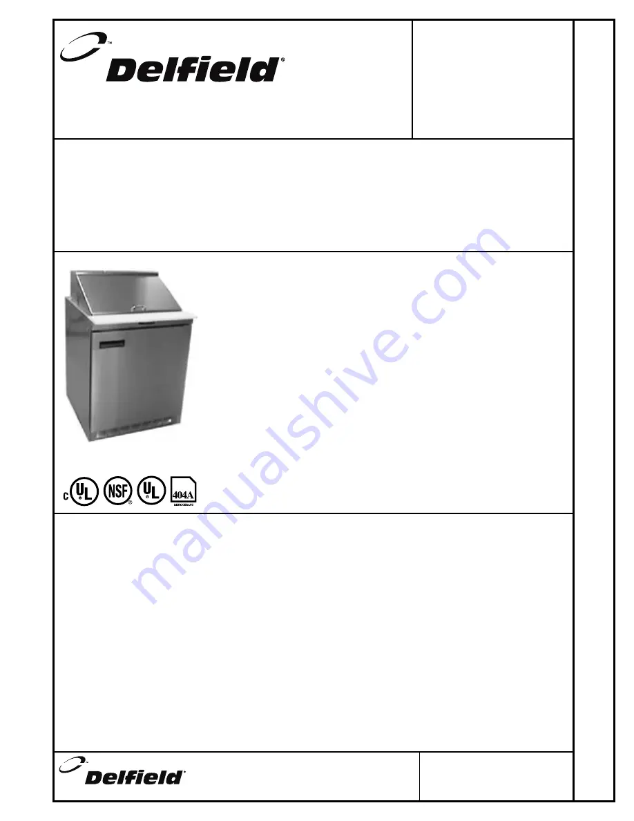 Delfield 4427N-6 Specification Sheet Download Page 1