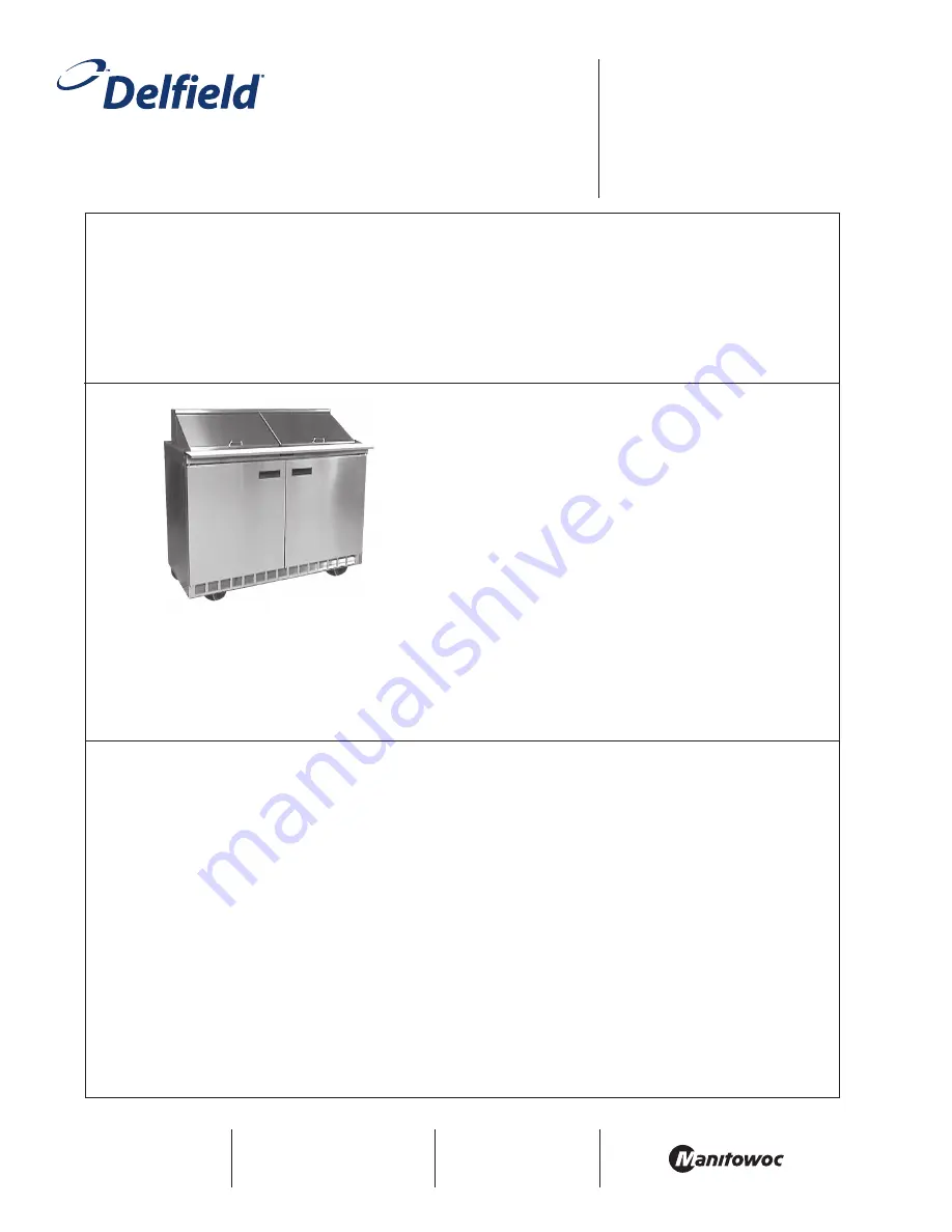 Delfield 4448N-12 Specification Sheet Download Page 1