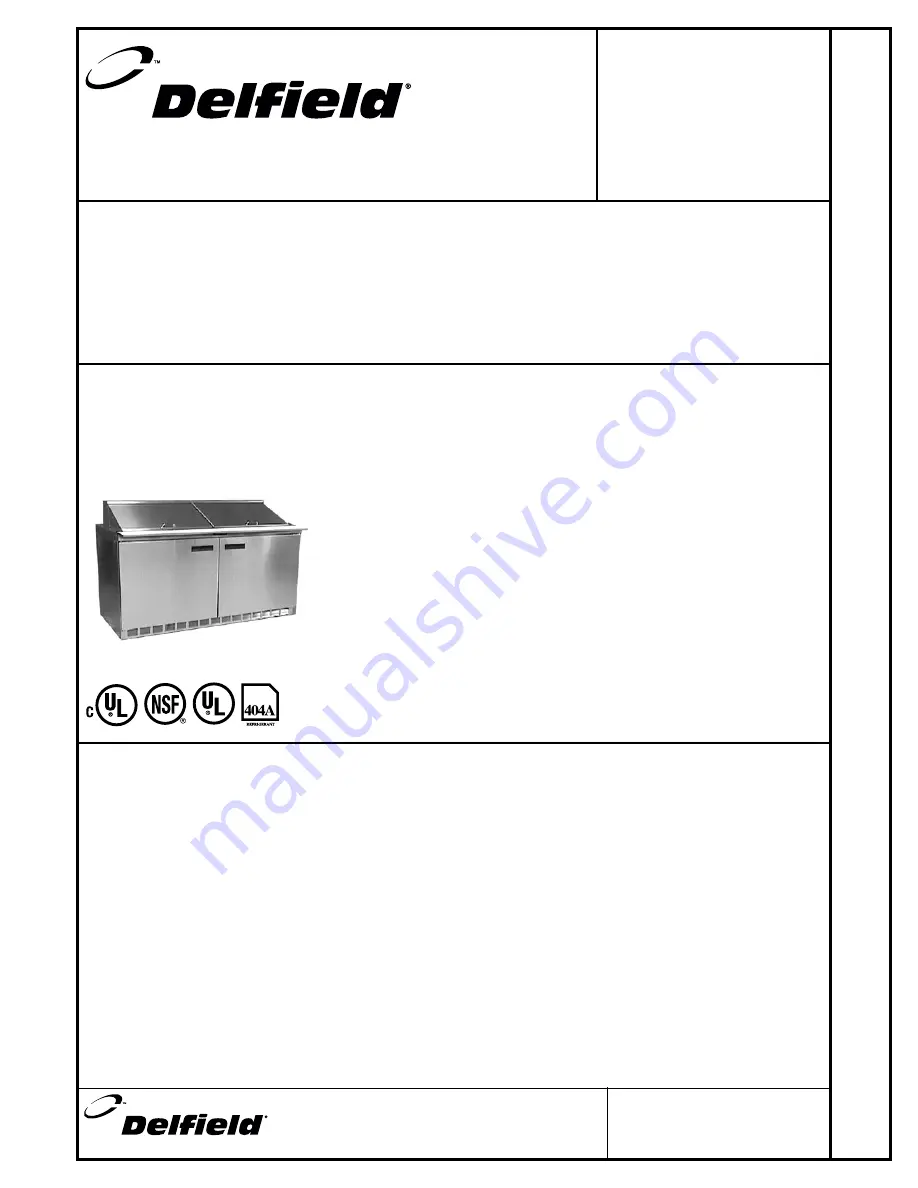 Delfield 4460N-12M Скачать руководство пользователя страница 1