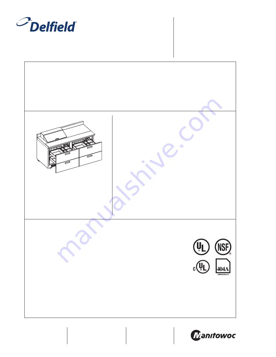 Delfield ST4460N-8 Скачать руководство пользователя страница 1