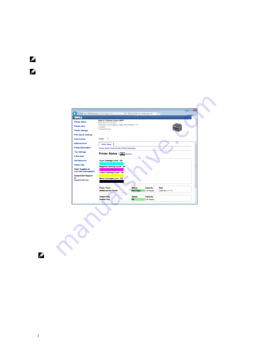 Dell C1765nf Color Laser Скачать руководство пользователя страница 44