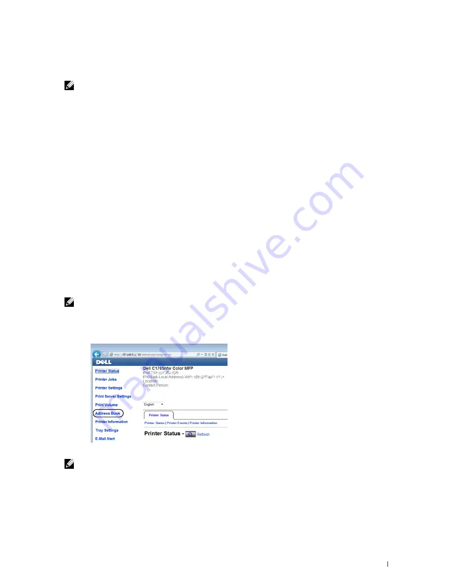 Dell C1765nf Color Laser User Manual Download Page 265