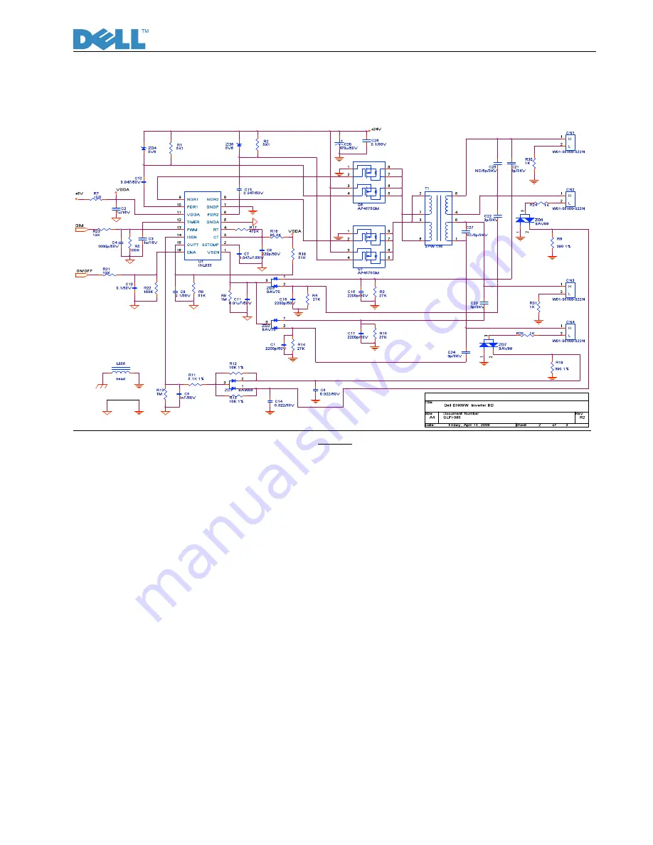 Dell Daily Deal E1909W Service Manual Download Page 8