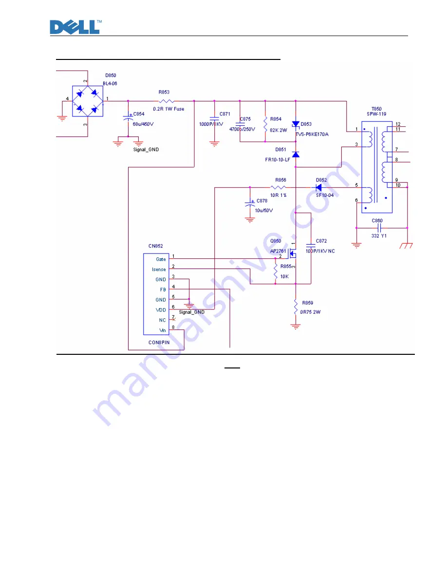 Dell E1709W Service Manual Download Page 10