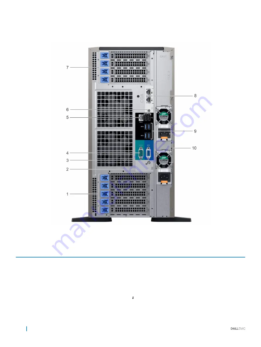 Dell EMC PowerEdge T640 Скачать руководство пользователя страница 18