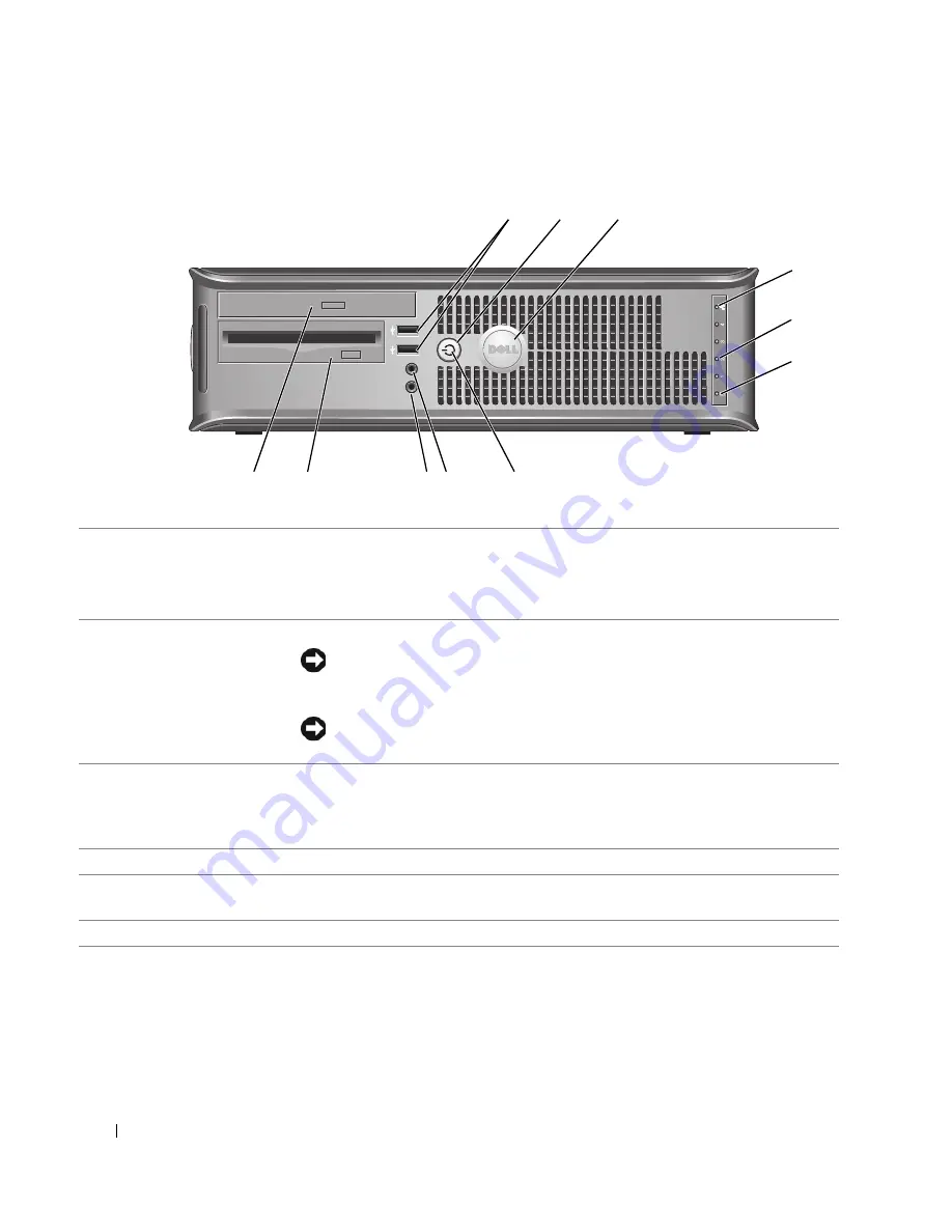 Dell GX520 - OptiPlex - 512 MB RAM Quick Reference Manual Download Page 14