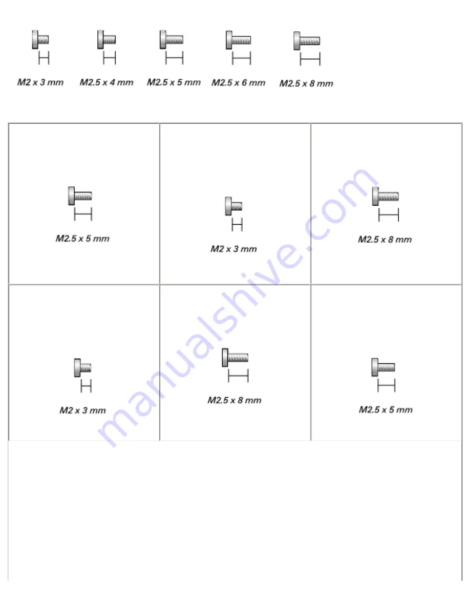 Dell Inspiron 1150 Service Manual Download Page 8