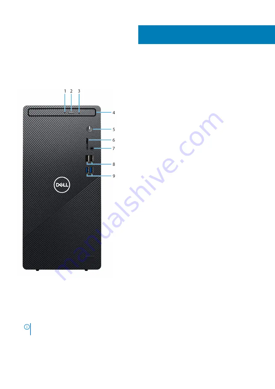 Dell Inspiron 3880 Setup And Specifications Download Page 9