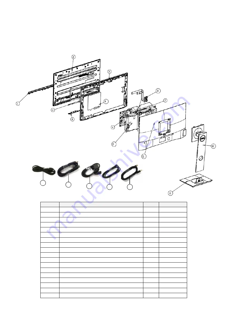 Dell P2219HB Simplified Service Manual Download Page 6