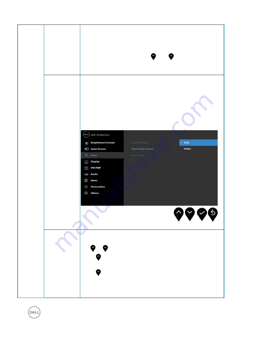 Dell P3418HW User Manual Download Page 38