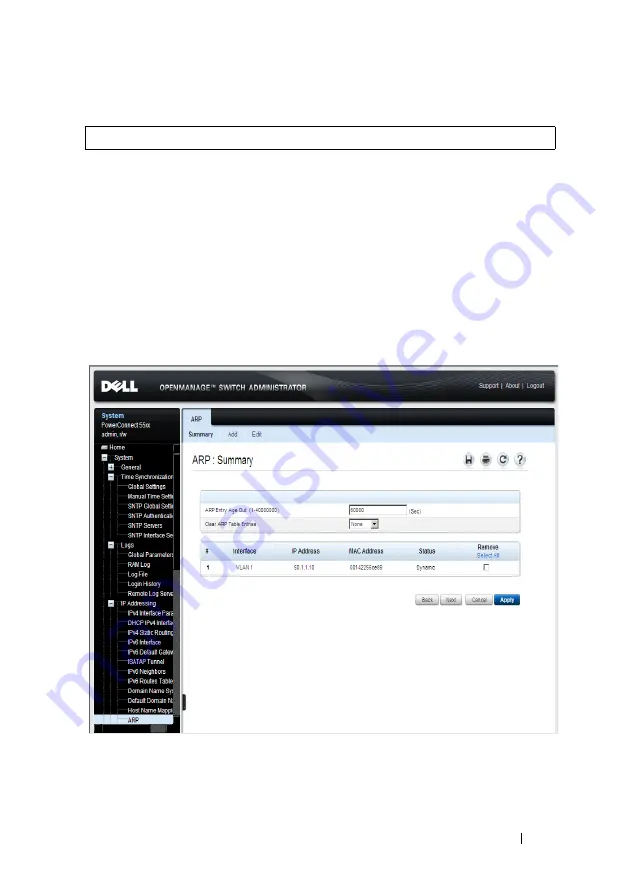 Dell PowerConnect 5500 Series System User'S Manual Download Page 249