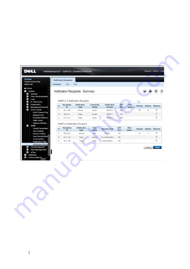 Dell PowerConnect 5500 Series System User'S Manual Download Page 334