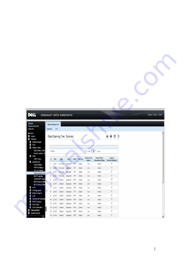 Dell PowerConnect 5500 Series System User'S Manual Download Page 451