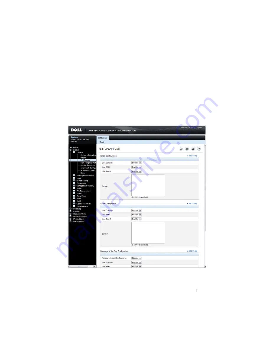 Dell PowerConnect M6220 User Configuration Manual Download Page 257