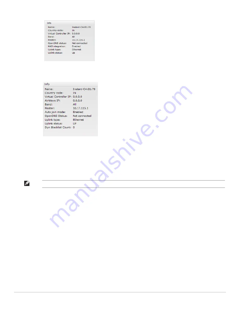 Dell PowerConnect W-IAP3WN User Manual Download Page 182