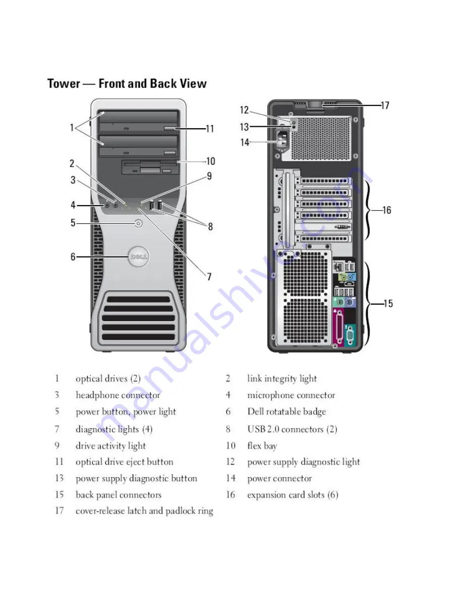 Dell Precision T5500 Technical Manual Download Page 19