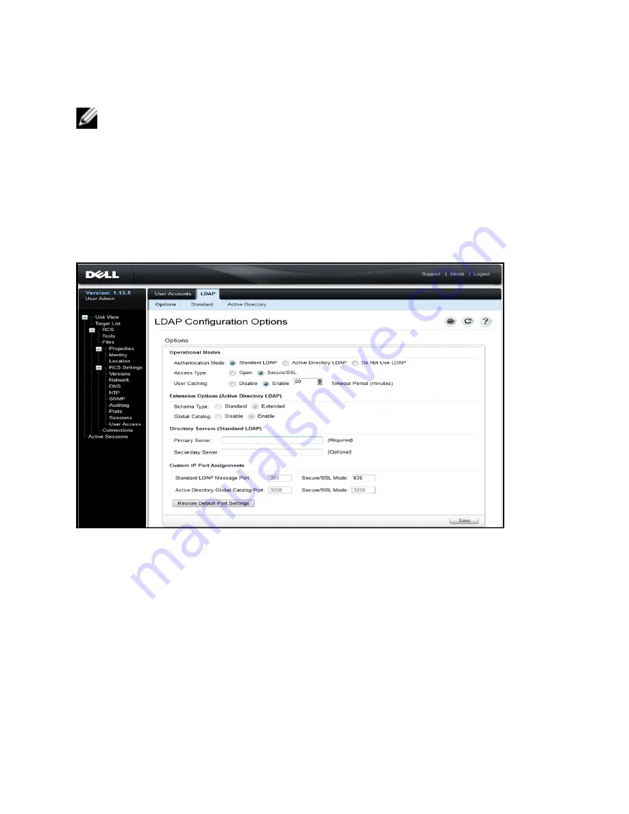 Dell Remote Console Switch User Manual Download Page 124