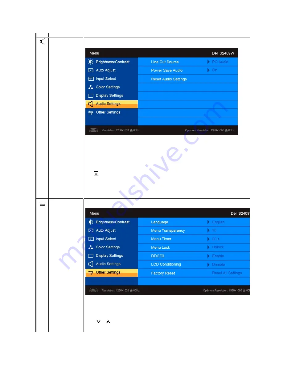 Dell S2409W - LCD Widescreen Monitor User Manual Download Page 20