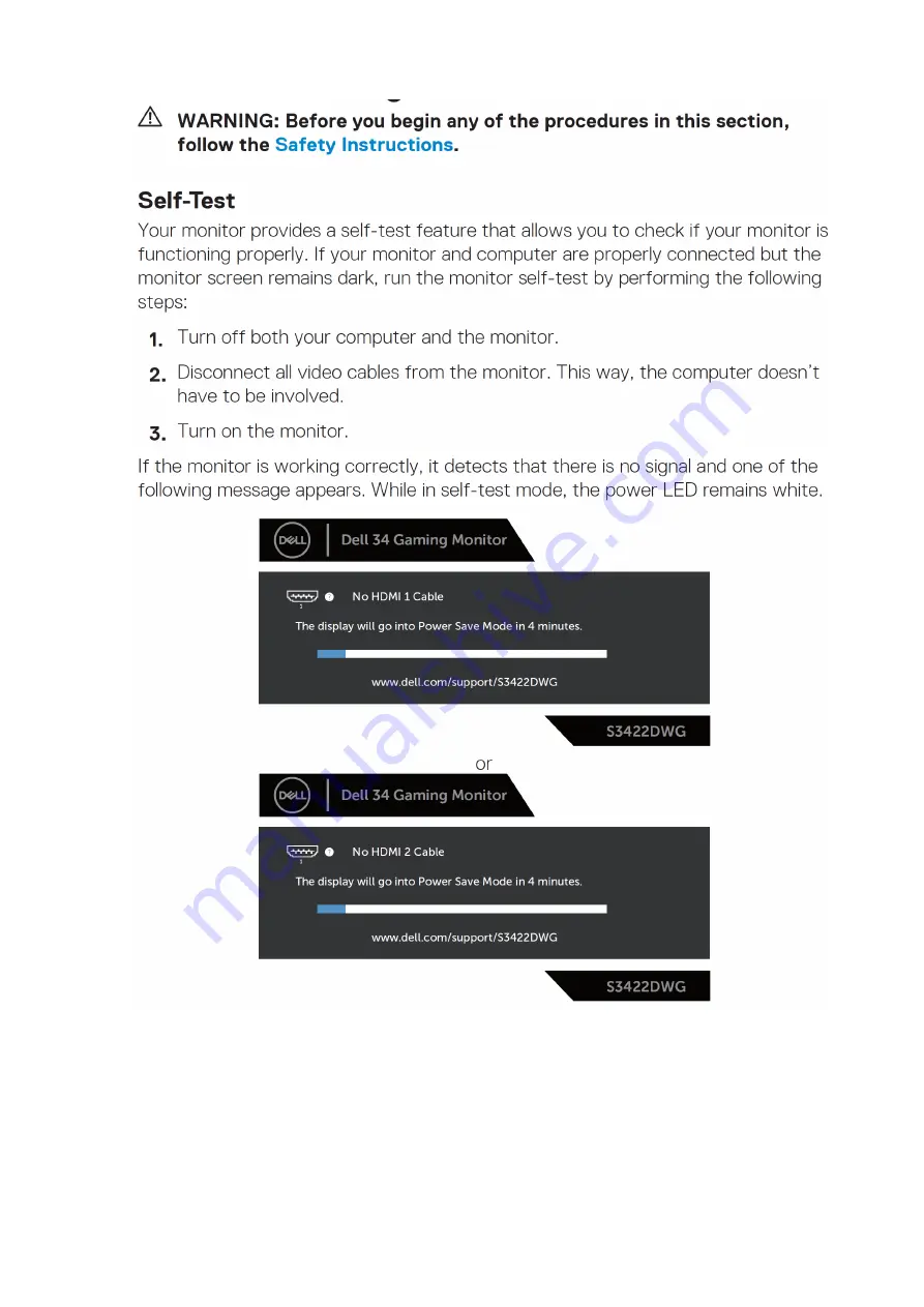 Dell S3422DWG Simplified Service Manual Download Page 14