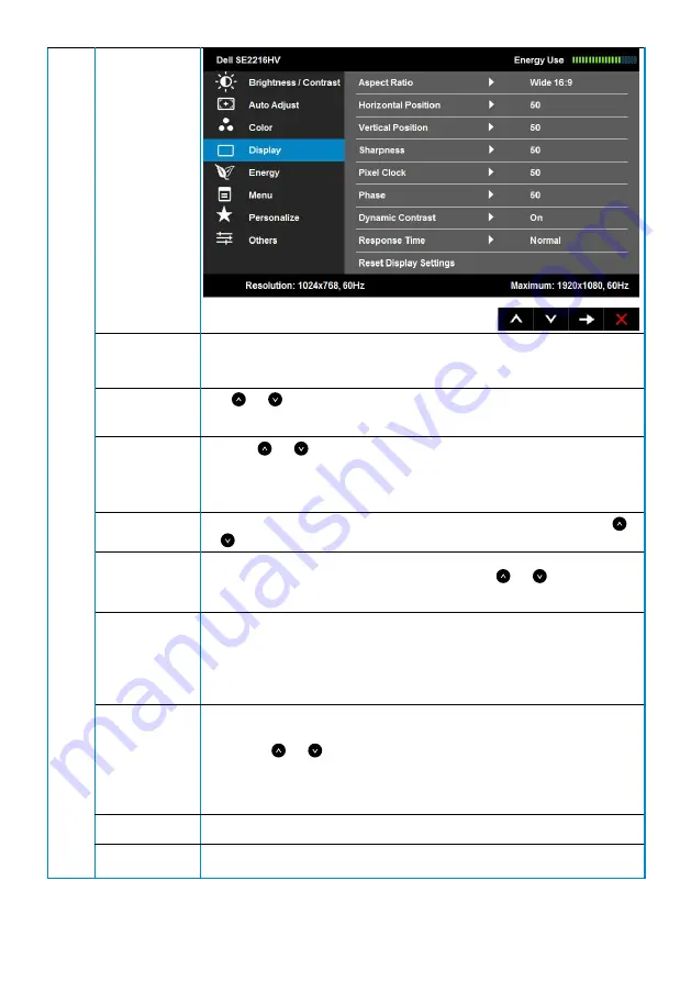 Dell SE2216H User Manual Download Page 34