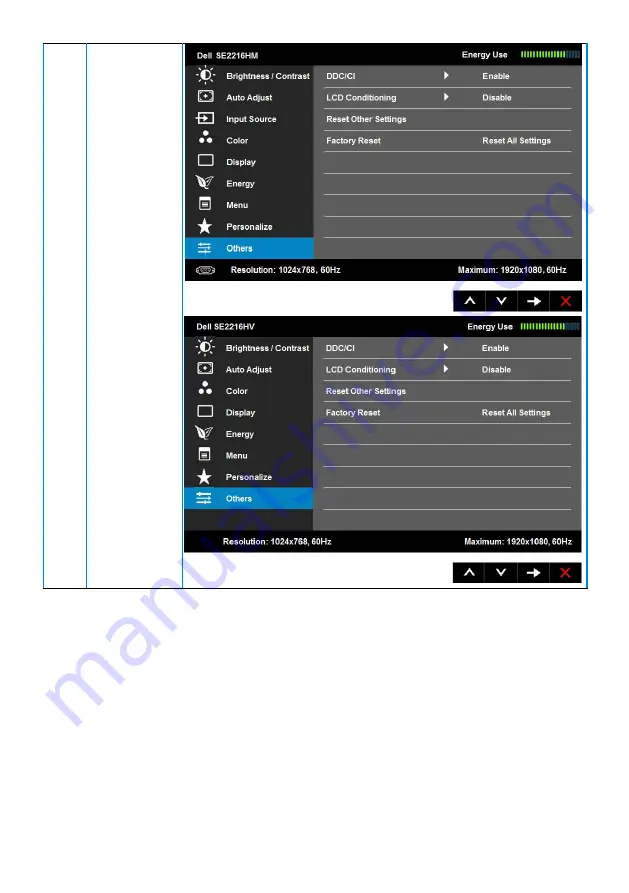 Dell SE2216H User Manual Download Page 43