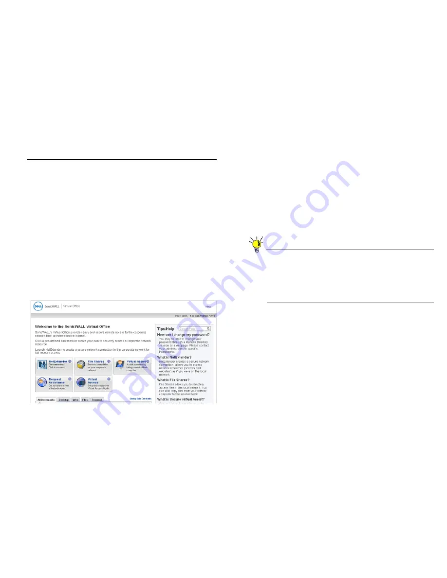 Dell SonicWall SRA 1600 Getting Started Manual Download Page 40