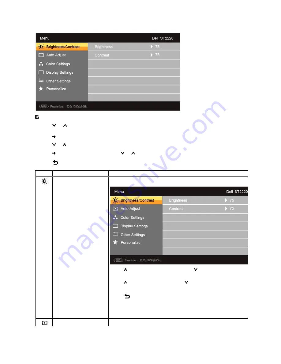 Dell ST2220 User Manual Download Page 13