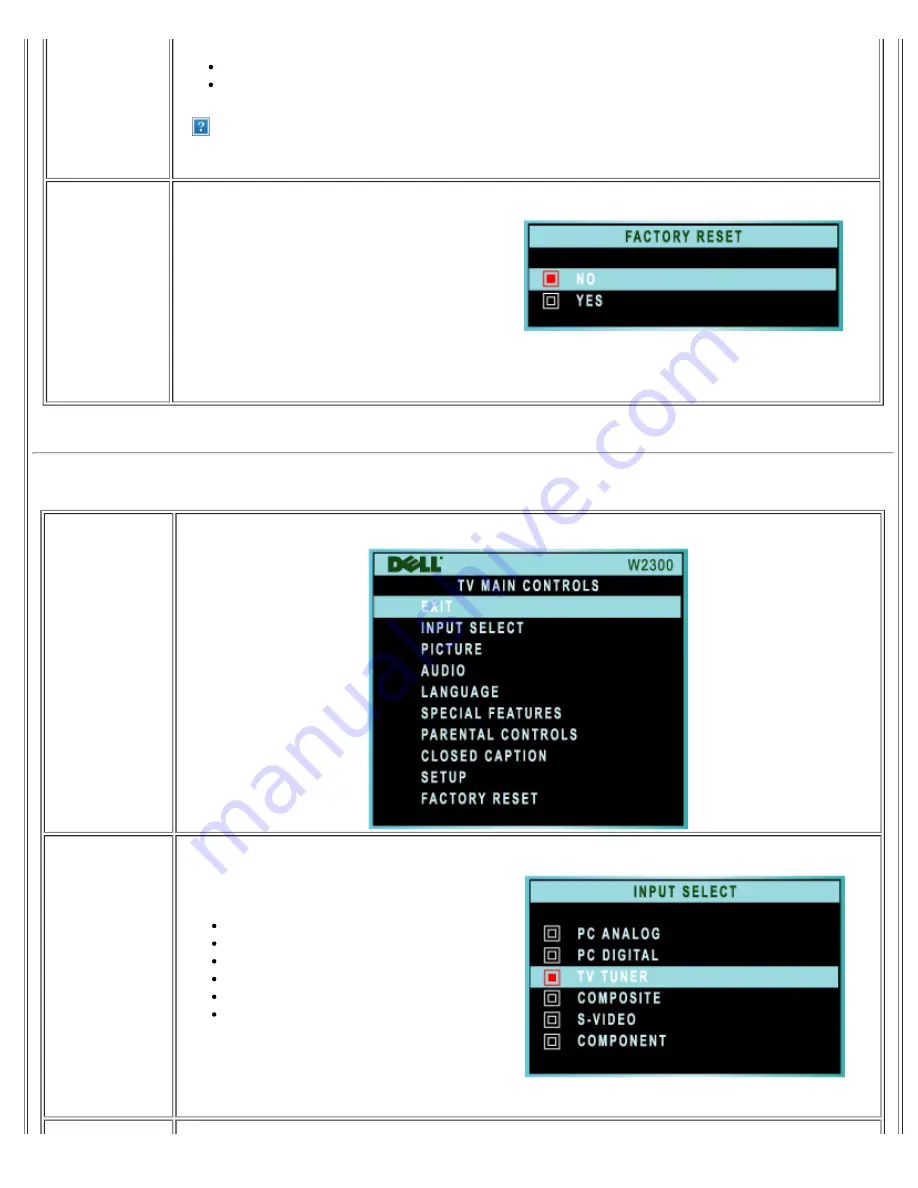 Dell W2300 User Manual Download Page 58