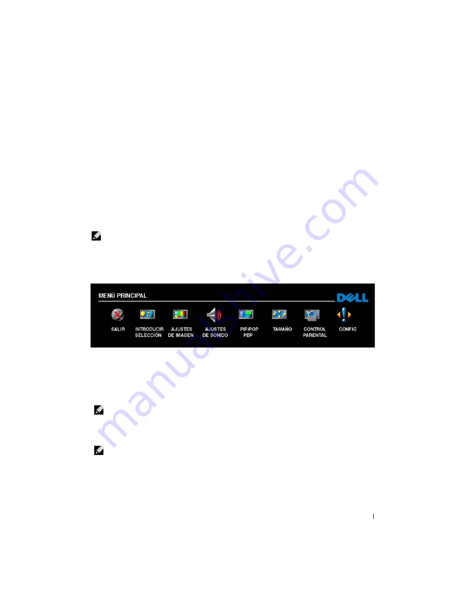 Dell W3707C Owner'S Manual Download Page 169